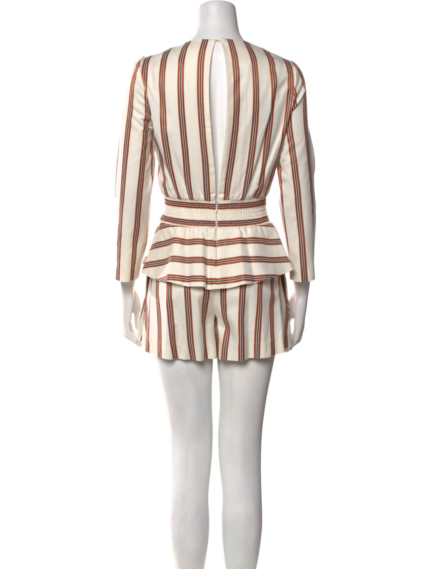 Maje Striped V-Neck Romper